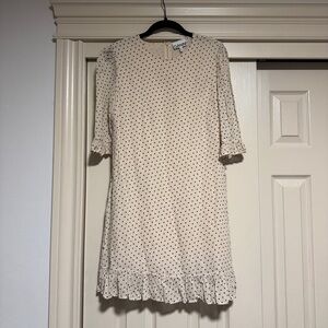 Ganni Elm Polka Dot Georgette Dress